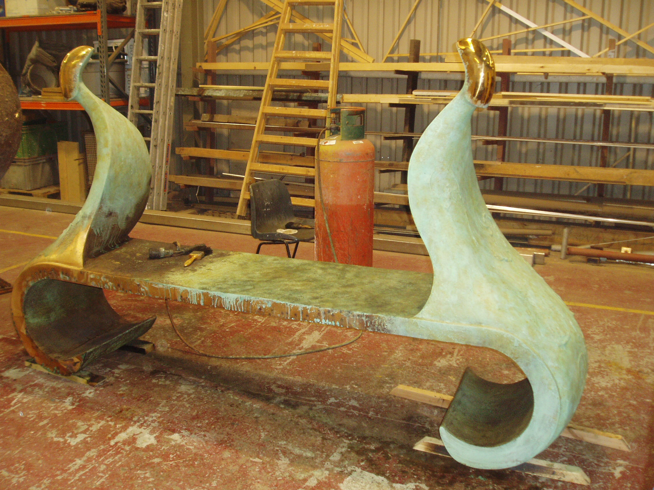 Lover's Seat Construction - Bronze Sculpture Ireland | Irish Sculpture | Cast Bronze